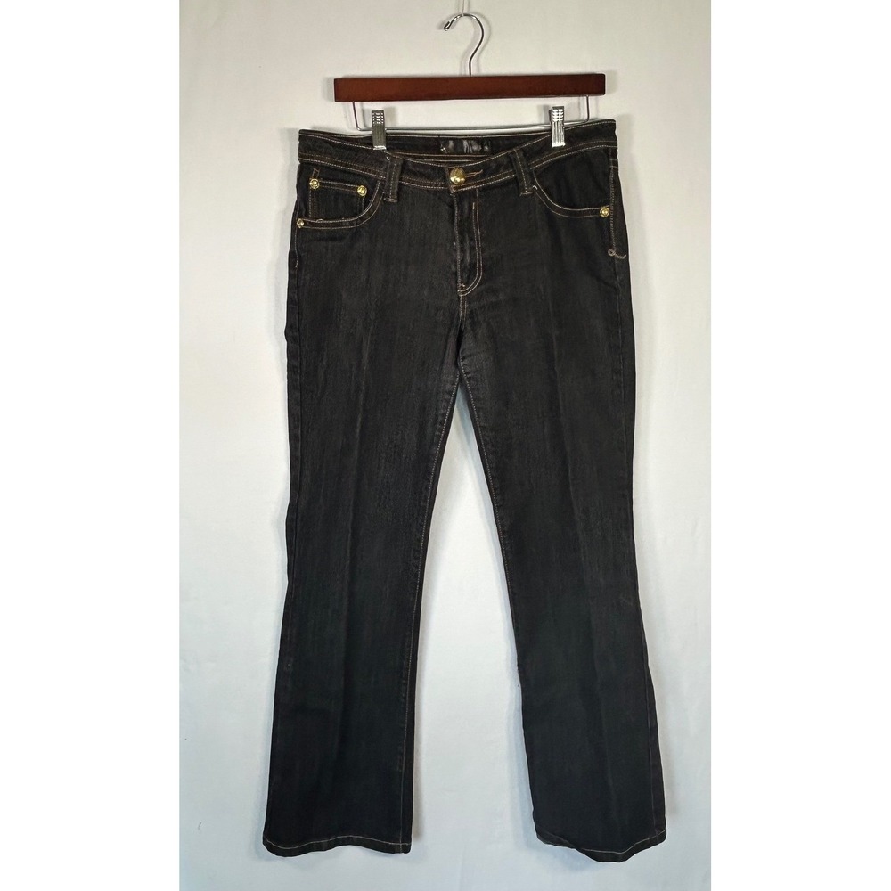 Lot 29 Looney Tunes Tweety Bird Dark Wash Flare Jeans Womens 15 Y2K Embroidery